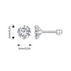 BISAER Cubic Zirconia Earrings Studs 18K Gold Plated Flat Back