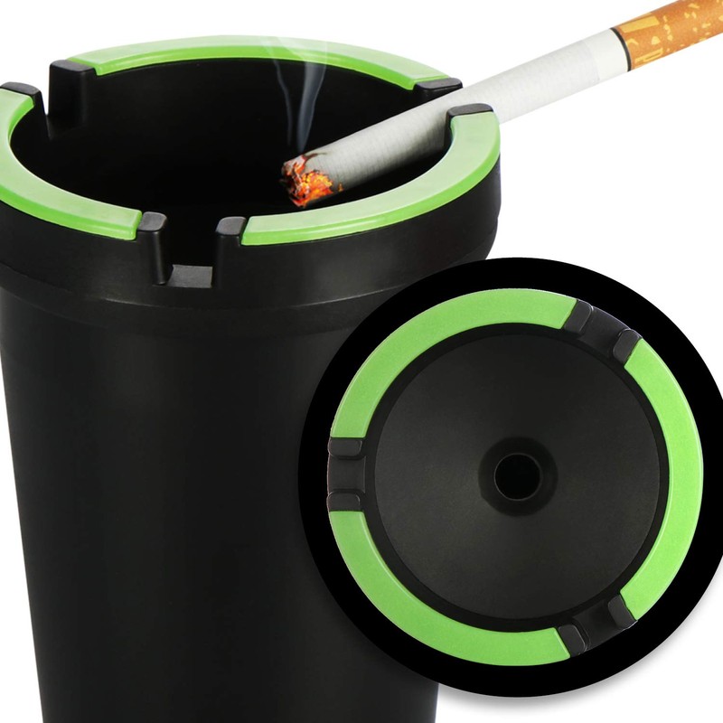 com-four® 4 x Outdoor Ashtrays – Wind Ashtray – Storm