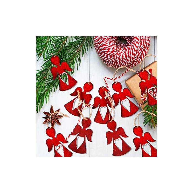 Logbuch-Verlag 4 Angels with String Christmas Angel Pendants 8 cm
