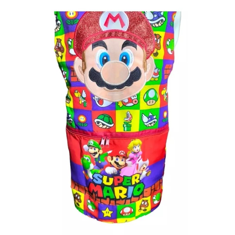 Movasa Mandil Babero Delantal Mario Bros Bordado Cocina