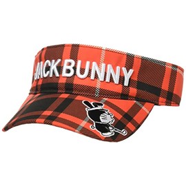 Jack Bunny 262-2287037 Unisex Sun Visor [Doraemon Collaboration Product] (Plaid Pattern) / Hat Golf, 150_orange