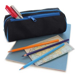 Fashion Stationery Pencil Case Large Pencil Cases for Girls Boys Teenagers Kids Black Big Capacity Sporty Blue 2 Zip Compartment Back to Secondary High School