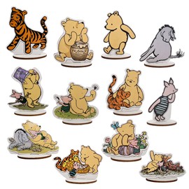 The Winnie Bear Wooden Table Centerpieces for Birthday Party/Baby Shower Decorations, Set of 12