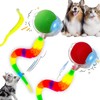 JinRui-T 2 PCS Active Rolling Ball with Tail for Dogs,Interactive