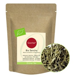 Sencha Tea Organic Green Tea - Loose and Cut 500 g - 100% Natural - Soft Aromatic in the Taste of Quertee