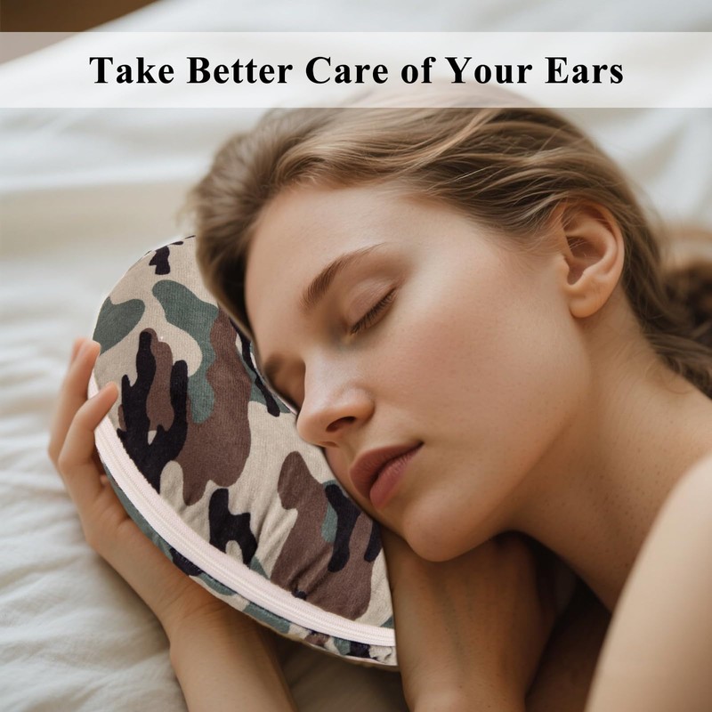 SFBSFL 9'' Ear Piercing Pillow,Donut Pillows,O-Shaped Pillow With An Ear