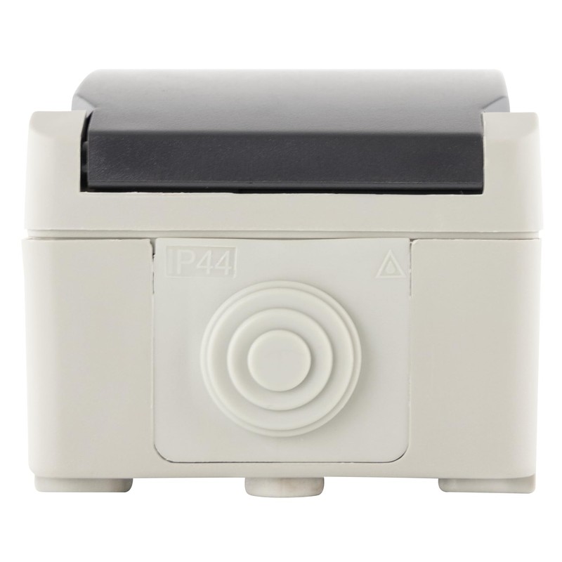 REV AquaBase 1-Way Socket - Wet Room, Splash-proof IP54 Double