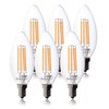 Bioluz LED 92 CRI E12 LED Candelabra Bulbs 60 Watt