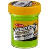 Berkley PowerBait Glitter Trout Bait, Chartreuse, Fishing Dough Bait, Scent