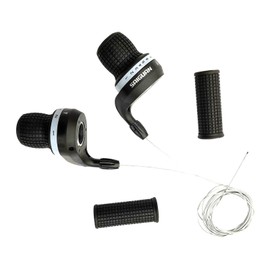 AIXXCUVQ Sleek Black Grip Bike Shifters 3 x 7 Speed Set for Smooth Gear Changes