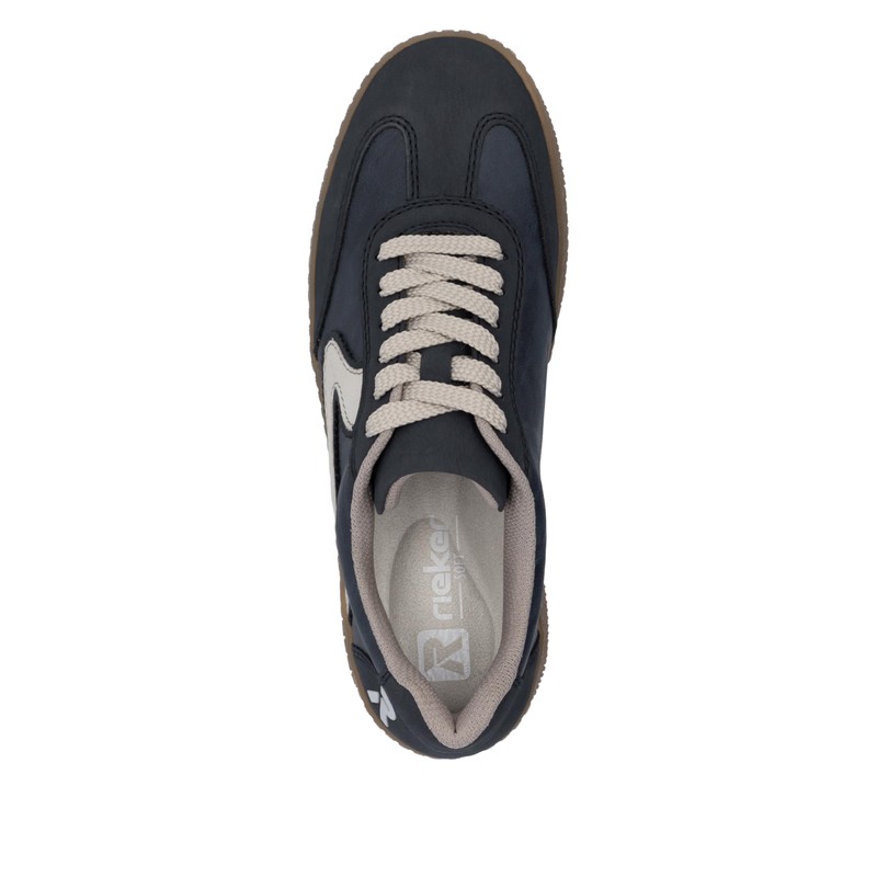 Rieker Low Trainers, White, Blue 15, 41 EU