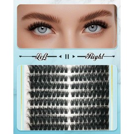Obeyalash Wimpern Einzelne Extensions Fox Eye Lashes Cluster Cat Eye Wimperncluster 80D C Curl Mixed 8-16mm für Wimpernverlängerung Katzenaugen-Naturwimpern Volumen Falsche Wimpern DIY zu Hause