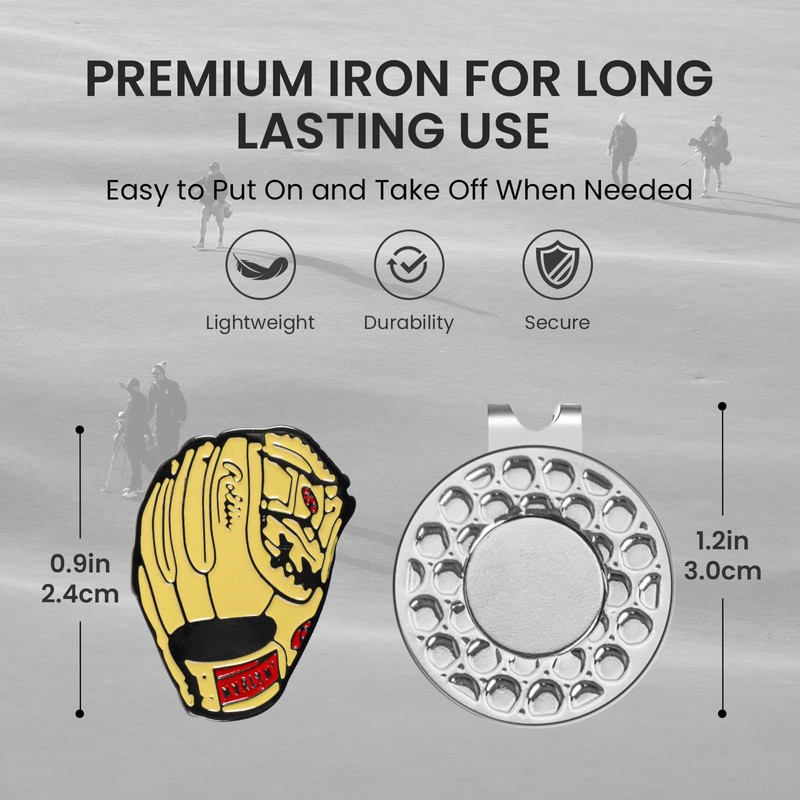 AXKAL Magnetic Stylish Golf Ball Markers with Hat Clip 1/2