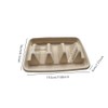 Ebonee Disposable Taco Holders with 3 Dividers, Paper Taco Plates
