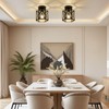 OTeedo 2 Pack Modern Semi Flush Mount Ceiling Light,Hexagon Flush