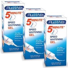 Plus White Speed Whitening Gel - Works in 5 Minutes - Professional Teeth Whitening w/Dentist Approved Ingredient (Pack of 3)
