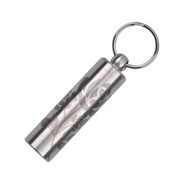 aiGear Stainless Steel Mini Pill Case Inner Diameter 0.48 Inch with Necklace Light Weight Pill Holder Waterproof Small Keychain Pill Box for EDC Outdoor Hiking Camping Travel First Aid (TPF30RS)