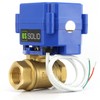 U.S. Solid 1" Motorized Ball Valve, Brass, Electric Ball Valve,