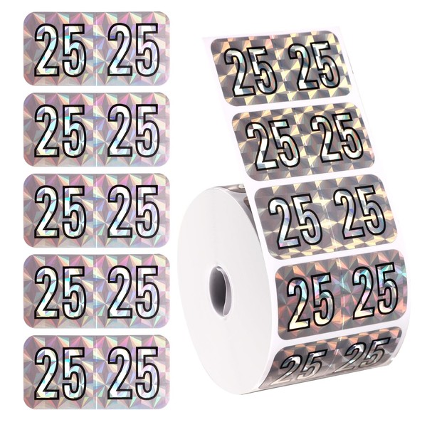 500pcs 2025 Year Stickers, 1.49x0.74 Inch File Folder Year Labels