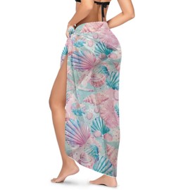 Quidrwyo - Traje de baño para mujer, de gasa semitransparente, Caparazón, Talla única