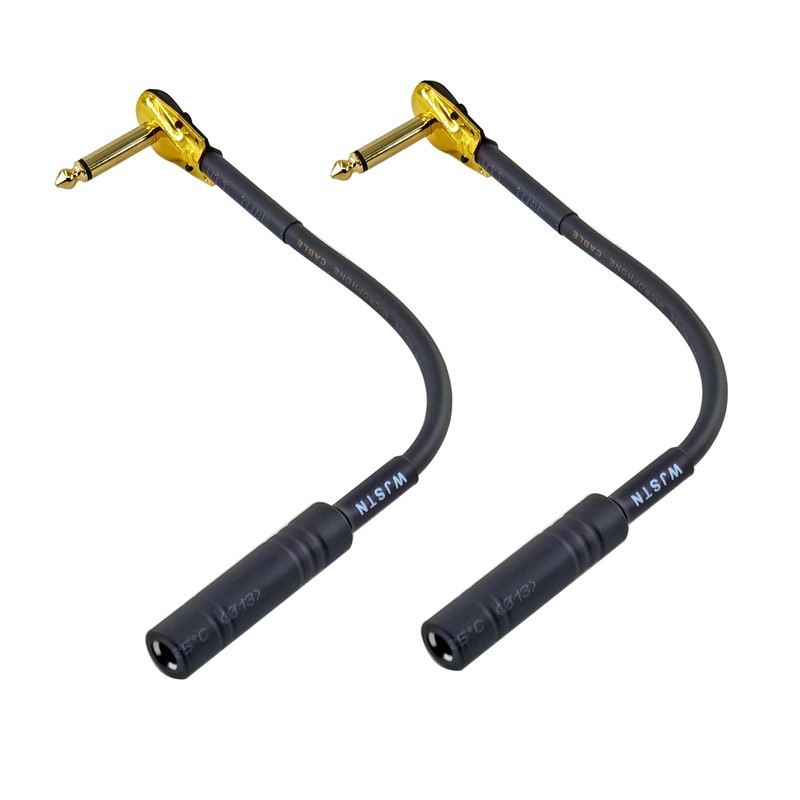 WJSTN Right Angle 6.35 mm Male to 6.35 Female Adapter