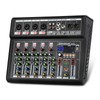 6-Channel Audio Mixer for PC, SX-6iu Mixing Console with XLR