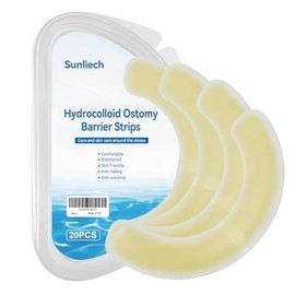 20 tiras elásticas de barrera para ostomía, hidrocoloide de grado médico, suministros para ostomía, cinta adhesiva para la piel, impermeable, para bolsas de ostomía, colostomía e ileostomía.