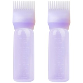 Zoolinn 2-Pack Hair Dye Applicator with Brush and Graduated Scale, Purple Color Root Comb Applicator Bottle, 170ml