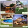 Jusgym String Light Poles for Outside, 10ft Adjustable Metal Poles