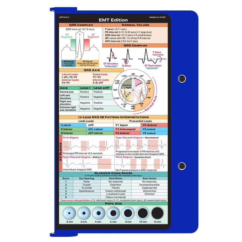 Whitecoat Clipboard® - EMT Edition (Blue, Bifold)