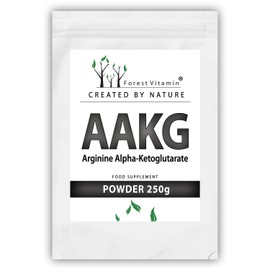 Forest Vitamin - AAKG – 250g Pulver - 100% Arginin Alpha-Ketoglutarat (AAKG) - Nahrungsergänzungsmittel - Ergänzung für Sportler