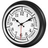 45MinST 12 Inches Retro Wall Clock,Day of The Week Wall
