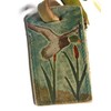 Rustic Mallard Duck Leather Luggage Tag