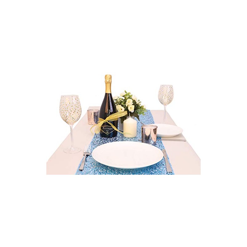 Christmas Concepts® Baby Blue Sequin Table Runner - 13" x