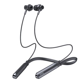 HTC Neckband Bluetooth Headphones, Bluetooth 5.3 Wireless Headphones Stereo Bass in-Ear Headsets with Mic, IPX5 Waterproof Earbuds, Neckband Earphones for Sport, Workout