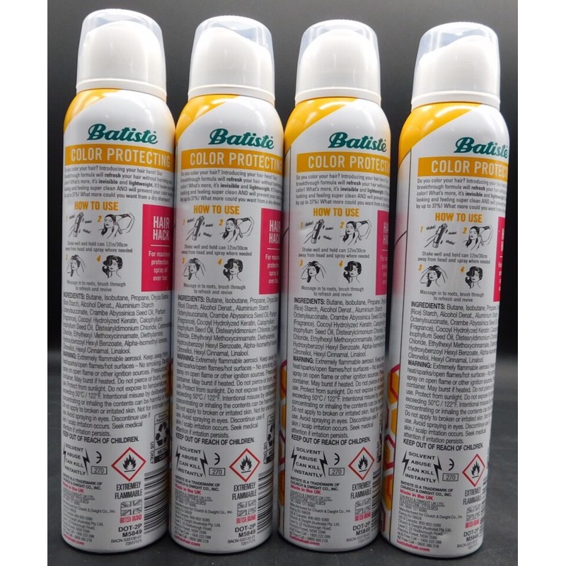 Batiste 4 Pack Batiste Instant Hair Refresh Color Protecting Dry