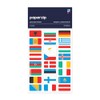 PAPERZIP - Flags of Europe – 48 Stickers for Business,