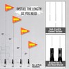 Anley 6Ft Bike Safety Flag with Reflective Strip & Fiberglass
