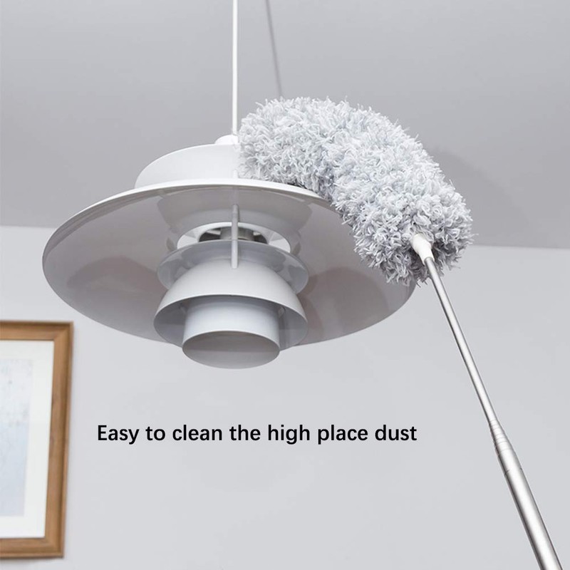 DELUX Microfiber Feather Duster Extendable Duster with 100 inches Extra