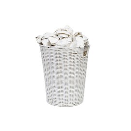 Arpan White Resin Plastic Strong Round Waste Paper Bin/Basket/Storage -Ideal For Home, Office, Hotels