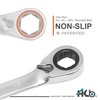HB 13MM 120-Tooth Non-Slip Reversible Ratchet Wrench, Metric, Made In