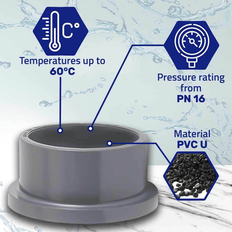 Flange Coupler PVC U Ø 50 mm Used for Joining