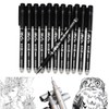 WONOLO 12PCS 0.5mm Erasable Pen Black Gel Ink Roller Ball