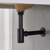 TSIBOMU Solid Brass Adjustable 1-1/4 Bottle Trap Without Overflow Drain