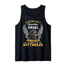 My Rottweiler Is A Guardian Angel Tee Gift Who Loves Pets Tank Top