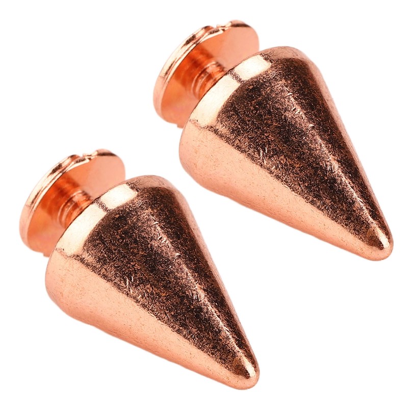 100 Sets Punk Cone Spikes Studs Electroplating Rose Gold Punk