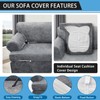 Pfrstuv 4-Piece T Cushion Sofa Slipcover - Leather Look Couch
