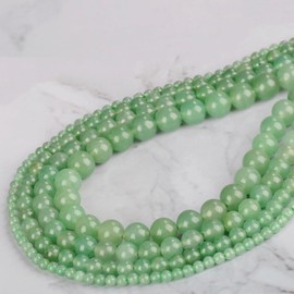 CMBYN 10mm 100pcs Green Aventurine Round Loose Beads for Jewelry Making