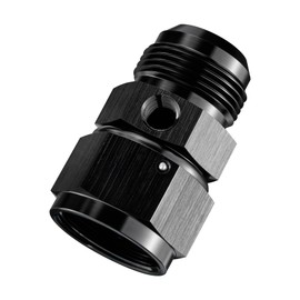 EVIL ENERGY 16AN Male Flare to -16 Female Swivel with 1/8" NPT Gauge Port Fuel Pressure Take off Fitting Adapter Aluminum