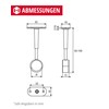Gedotec Tubi Wardrobe Rail Bearing for Ceiling Mounting | 1